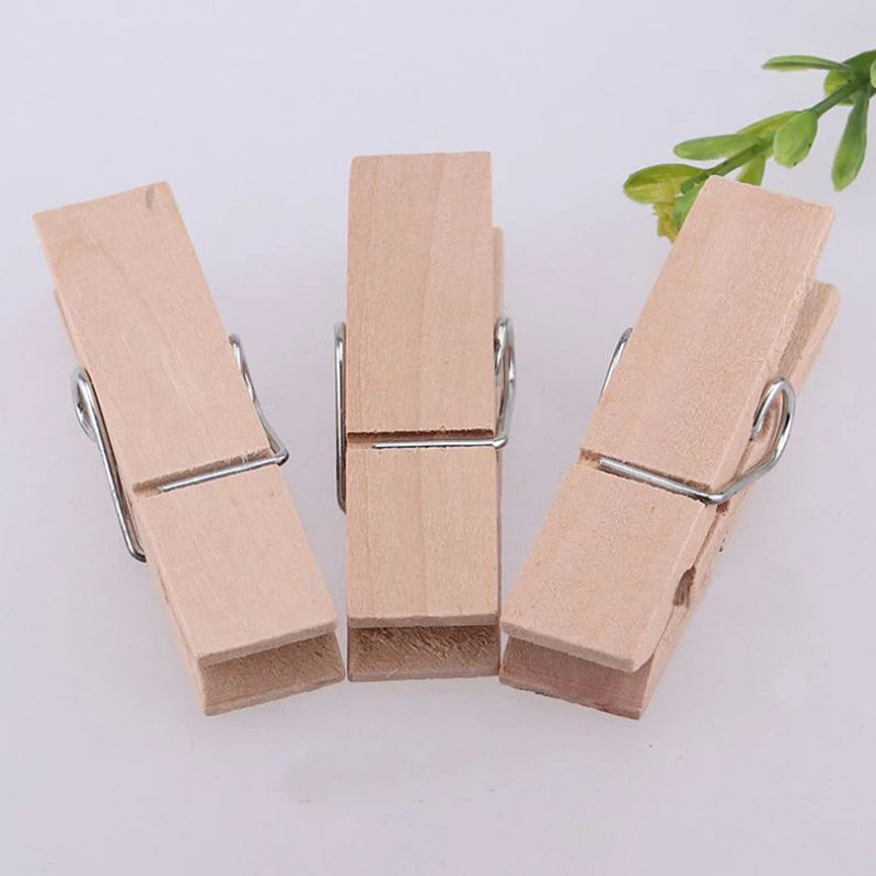 Pinzas de Ropa de Madera de Diferentes Tamaños