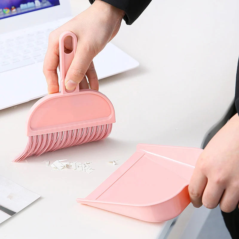 Kit de Mini Escoba y Recogedor para Limpieza Doméstica